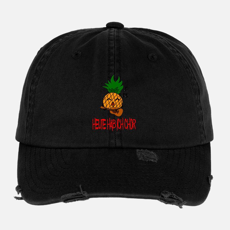 Heute hab ich Chor Musik Sprüche / Trend / Ananas Flexfit Vintage Destroyed Cap