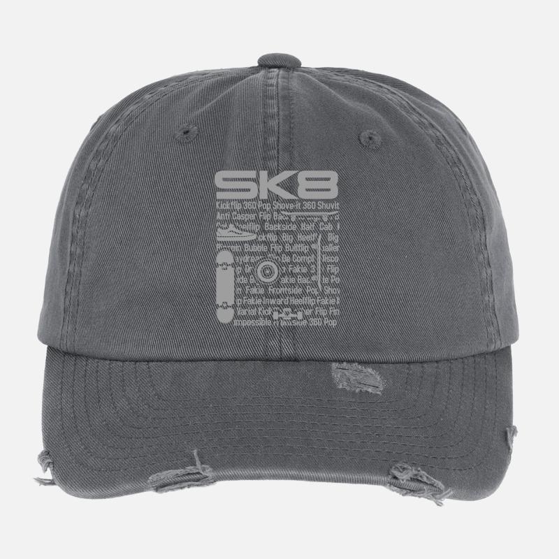 SK8 skate Flexfit Vintage Destroyed Cap