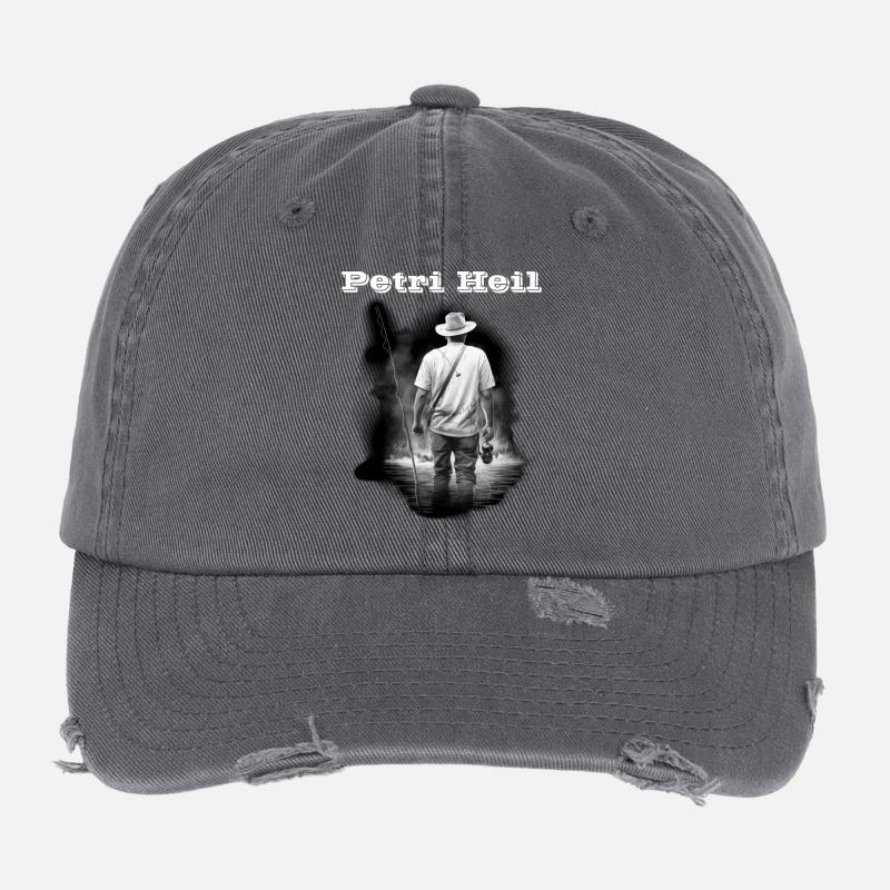 Petri Heil weiss Casquette vintage effet usé Flexfit