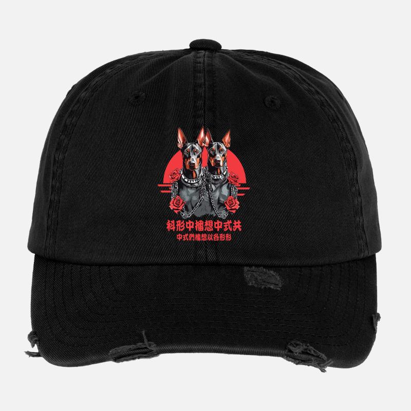 Doberman outsider Casquette vintage effet usé Flexfit