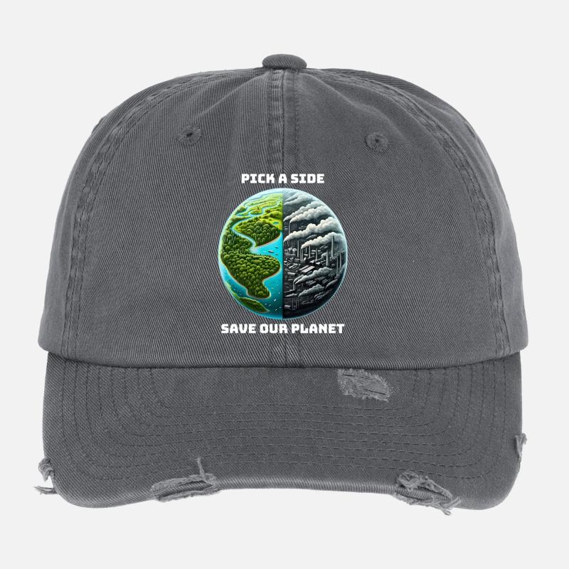 Climate change action Flexfit Vintage Destroyed Cap