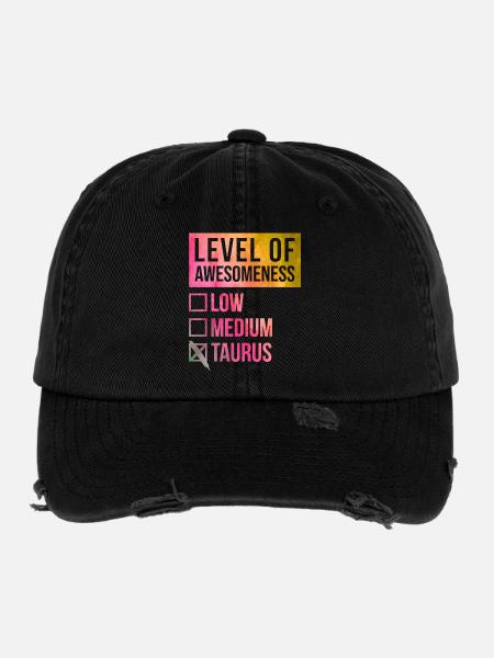 Taurus - Flexfit Vintage Destroyed Cap - black - Front