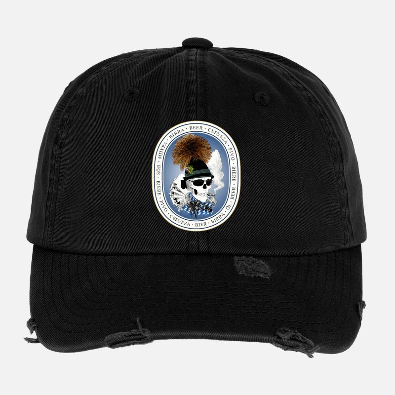 Beer Tent Skull Flexfit Vintage Destroyed Cap