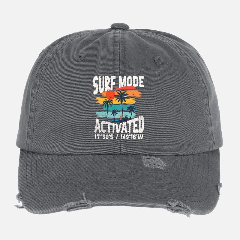 Surf mode activated Copy Casquette vintage effet usé Flexfit
