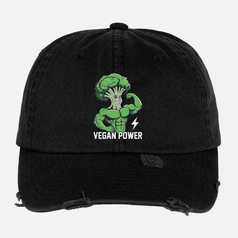 Vegane Power Flexfit Vintage Destroyed Cap