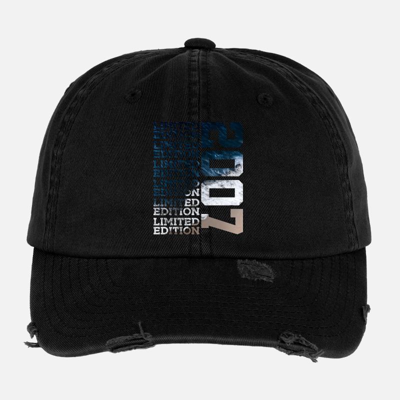ÉDITION LIMITÉE 2007 19 ANS 19E ANNIVERSAIRE Casquette vintage effet usé Flexfit