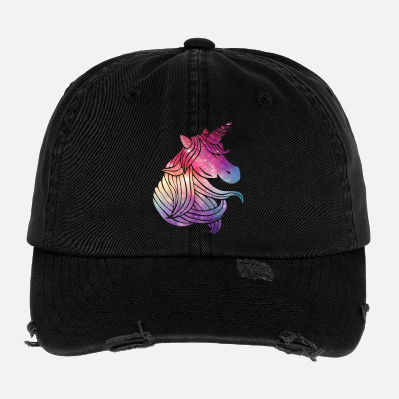 unicorn glitter Flexfit Vintage Destroyed Cap