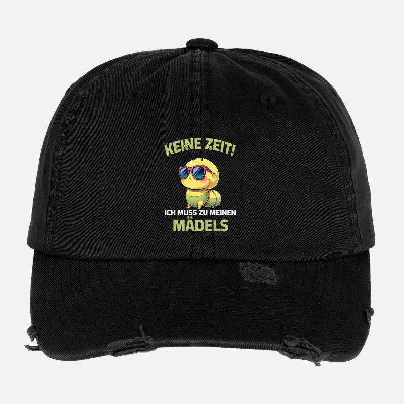 Garten Raupe Sprüche Gärtner Gärtnerei  Flexfit Vintage Destroyed Cap