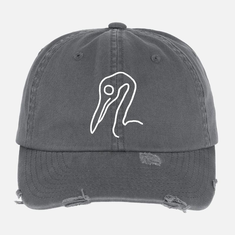 Oiseau - Vecteur Casquette vintage effet usé Flexfit