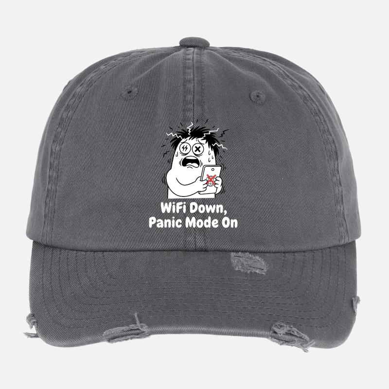 Défaillance WiFi Mode panique Casquette vintage effet usé Flexfit