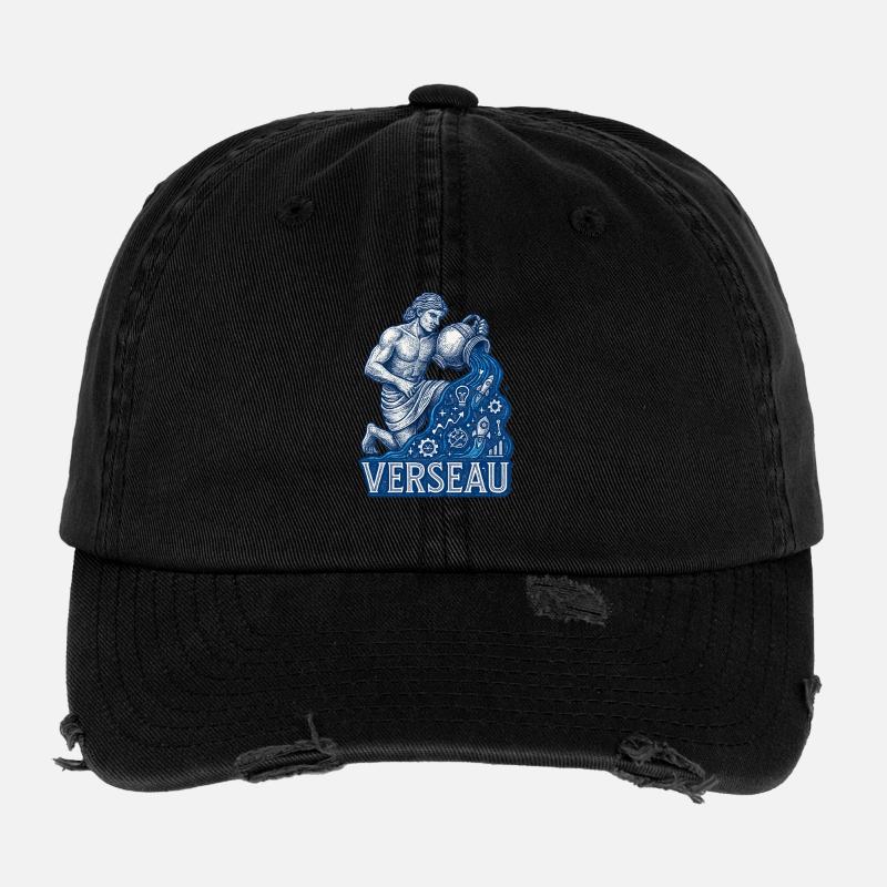 Wassermann Sternzeichen - Astrologie Flexfit Vintage Destroyed Cap