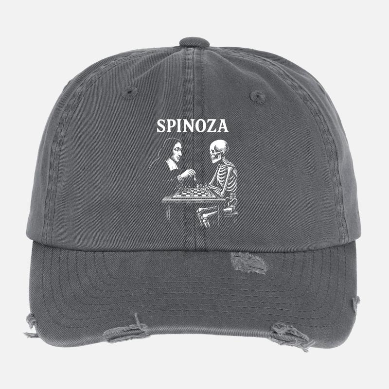Spinoza Chess with Skeleton Flexfit Vintage Destroyed Cap