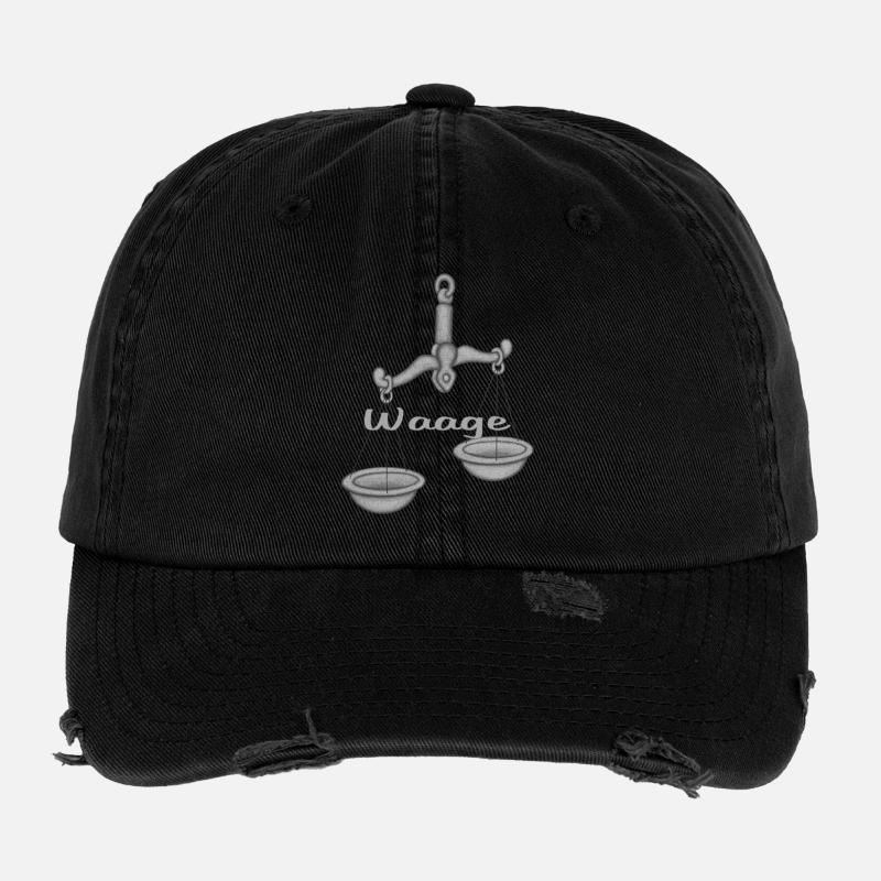 Zodiac sign Libra Flexfit Vintage Destroyed Cap