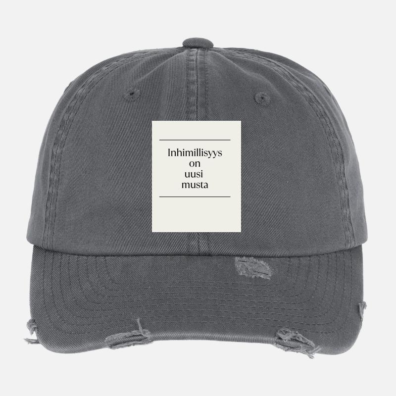 Inhimillisys ist das neue Schwarz Flexfit Vintage Destroyed Cap