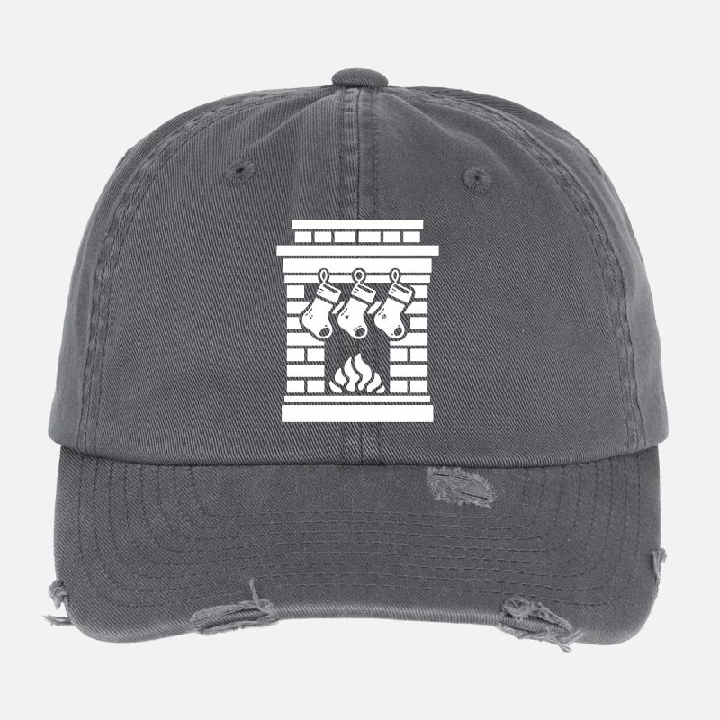 Chaussette de Noël avec cheminée Casquette vintage effet usé Flexfit