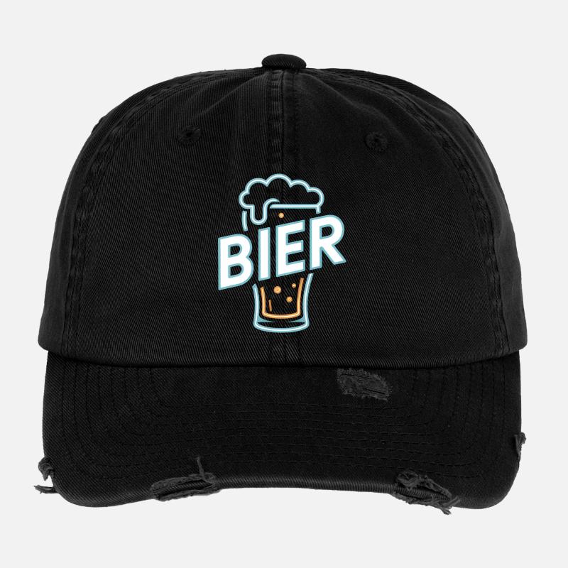 Bier - Cool Beer Logo Flexfit Vintage Destroyed Cap