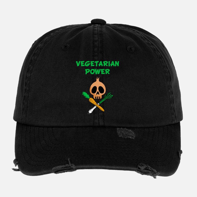 Le pouvoir des végétariens  Casquette vintage effet usé Flexfit