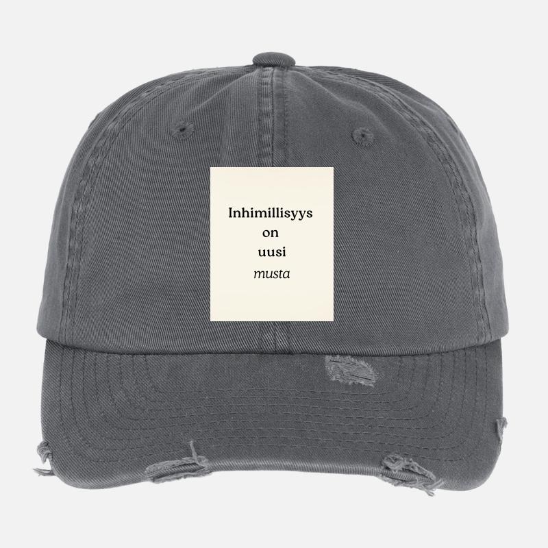 Le nouveau noir de l’humanité Casquette vintage effet usé Flexfit
