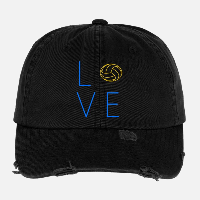 Volleyball Volleyballer Spruch Flexfit Vintage Destroyed Cap