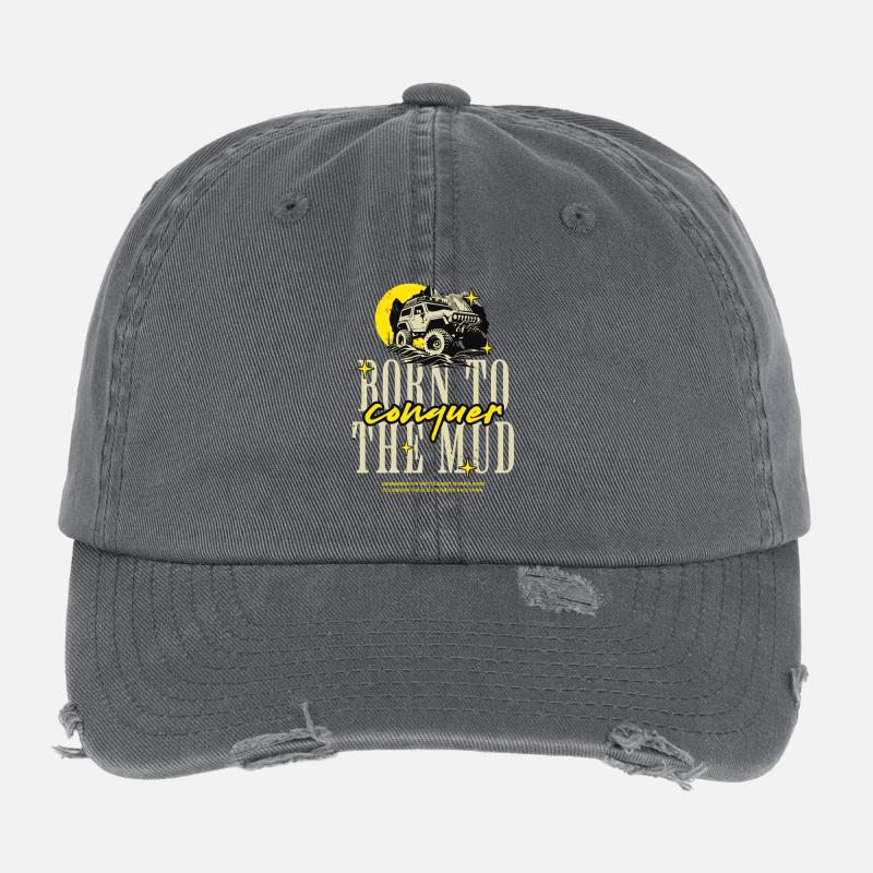 Eroberung von Offroad-Schlamm Flexfit Vintage Destroyed Cap