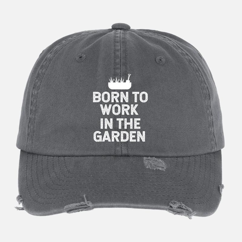 Geboren, um im Garten zu arbeiten Flexfit Vintage Destroyed Cap