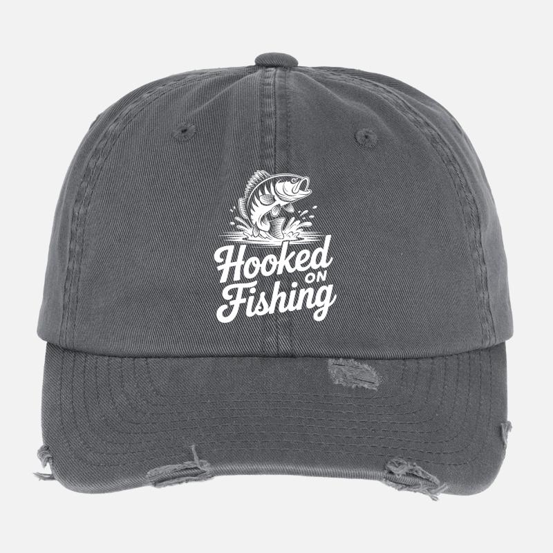 Accro à la pêche Casquette vintage effet usé Flexfit