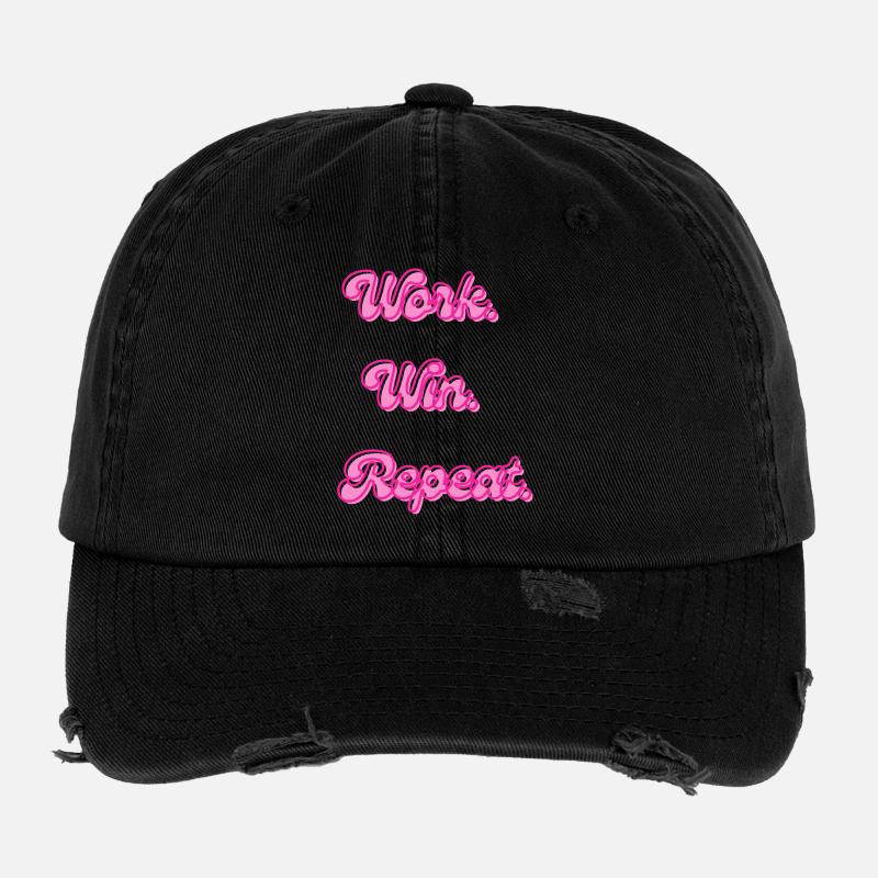 Work Win reprend Retro Neon Casquette vintage effet usé Flexfit