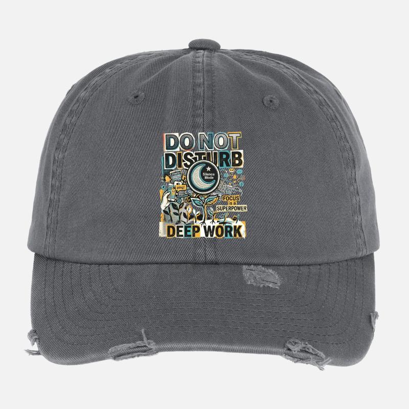 Deep Work Focus Flexfit Vintage Destroyed Cap