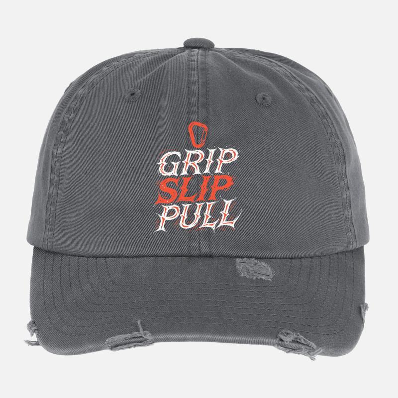 Grip Slip Pullover Dynamische Typografie Flexfit Vintage Destroyed Cap