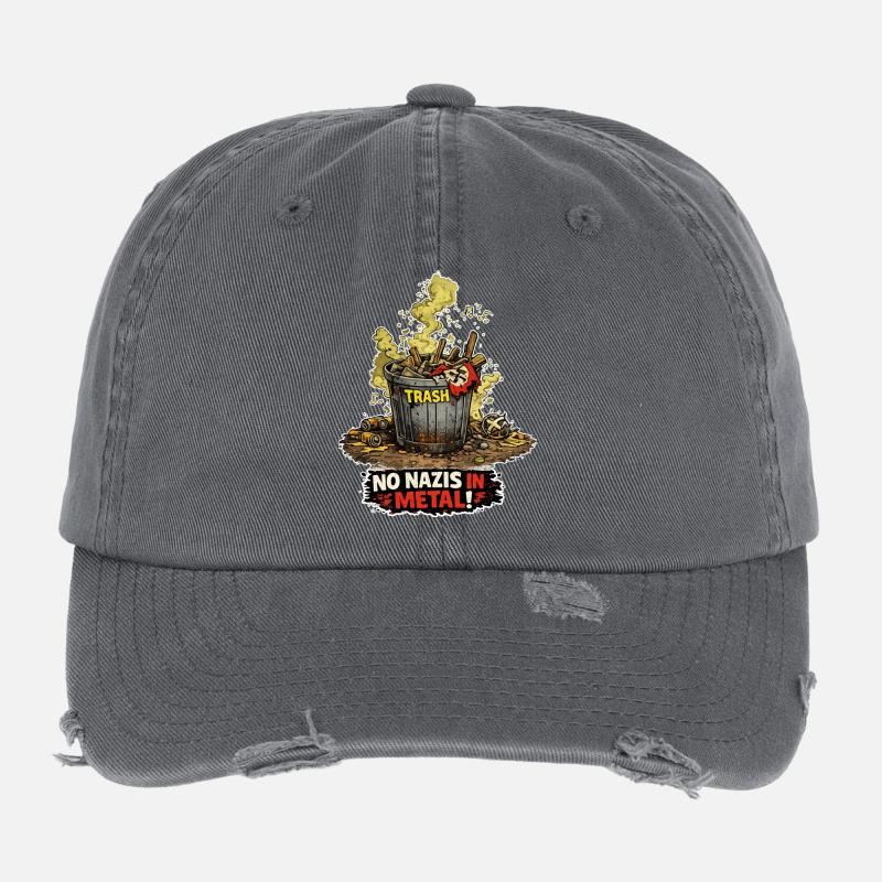 Rechte Mülltonne Flexfit Vintage Destroyed Cap