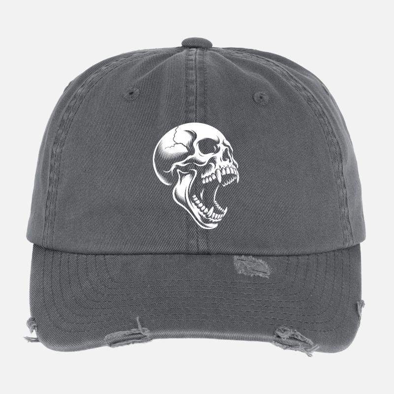 Screaming Skull Flexfit Vintage Destroyed Cap