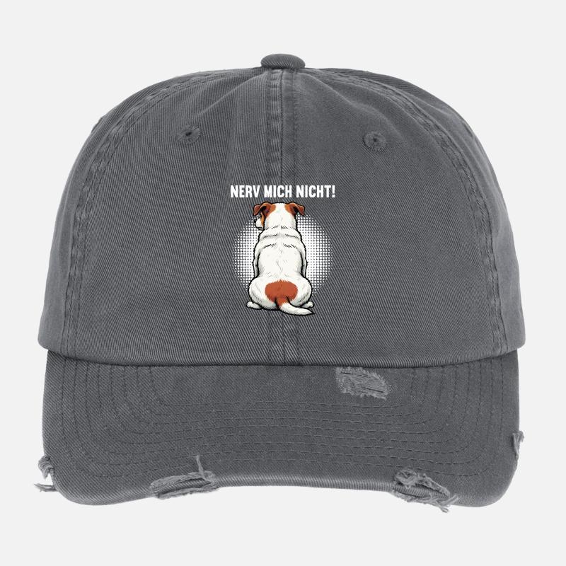 Nerv Mich Nicht Jack Russel terrier Jacky Jackys Flexfit Vintage Destroyed Cap