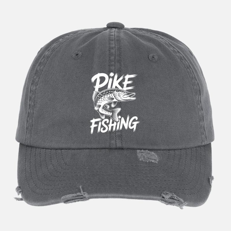 Springender Hecht Flexfit Vintage Destroyed Cap