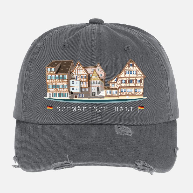 Schwäbisch Hall, Süddeutschland, Zeichnung Flexfit Vintage Destroyed Cap