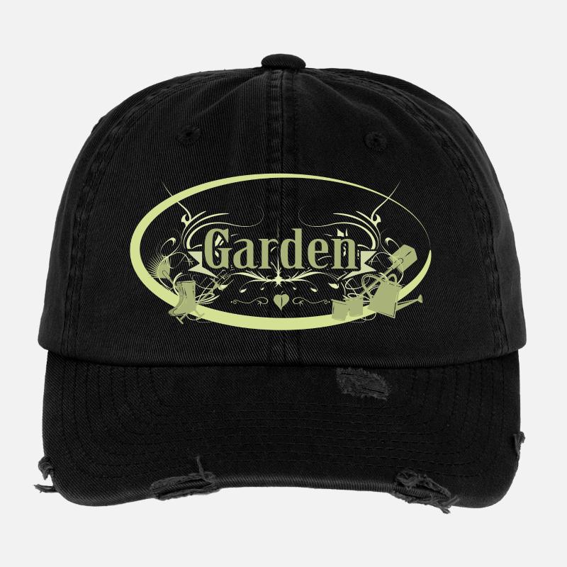 englisches Vintage Garten Schild mit Werkzeugen Flexfit Vintage Destroyed Cap