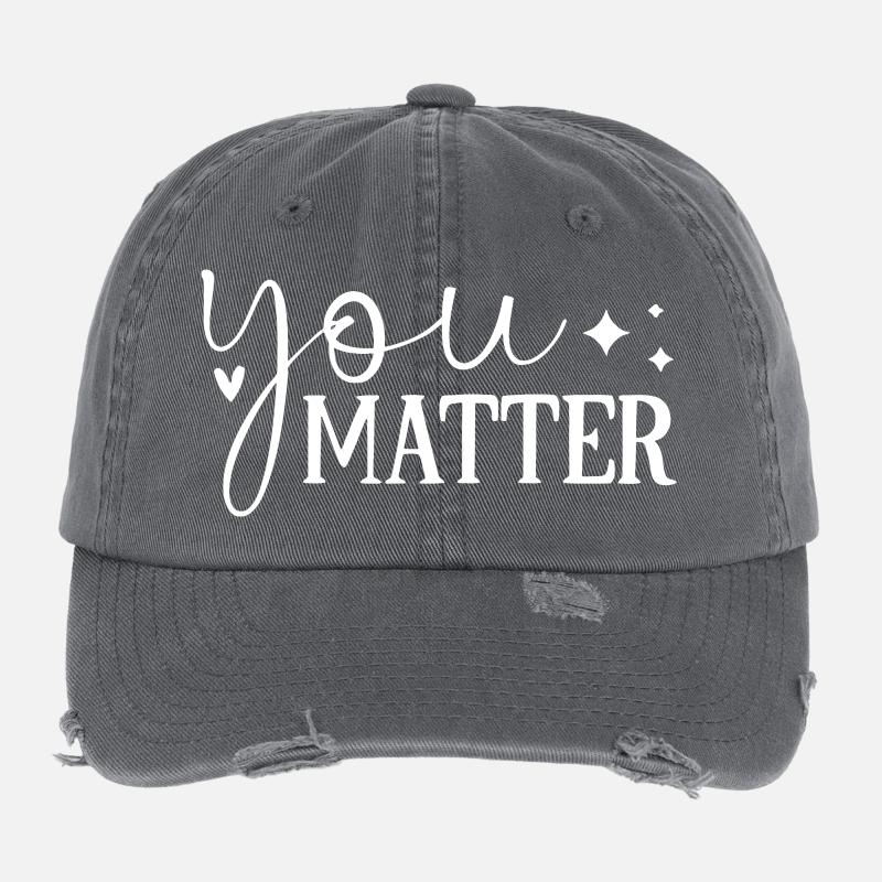 Conception de citation manuscrite inspirante Casquette vintage effet usé Flexfit
