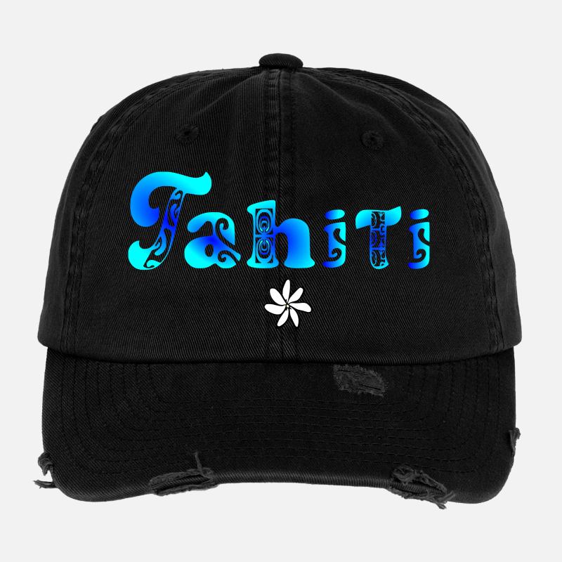 Tahiti (Blaue Lagune) Flexfit Vintage Destroyed Cap