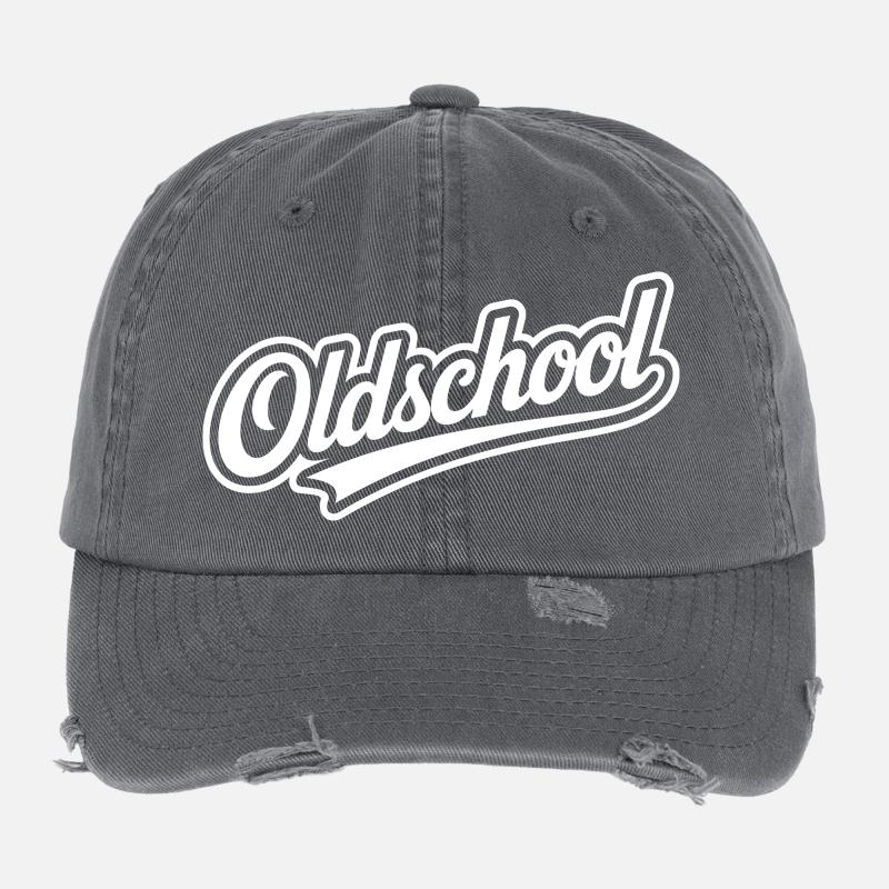 Conception de typographie rétro à l’ancienne Casquette vintage effet usé Flexfit