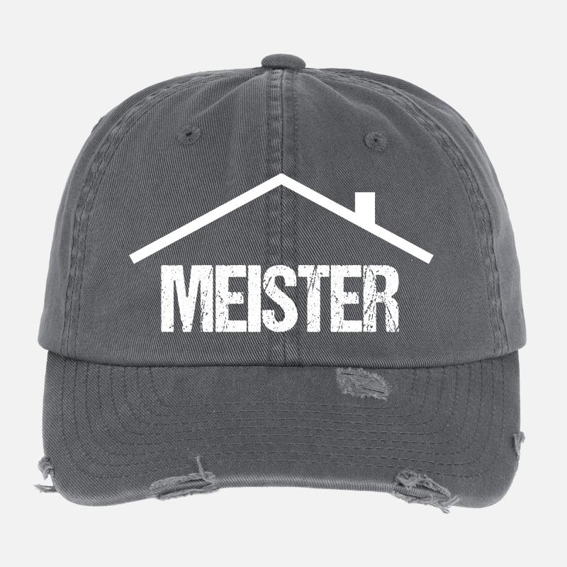 Master Crafts Logo with Roof Flexfit Vintage Destroyed Cap