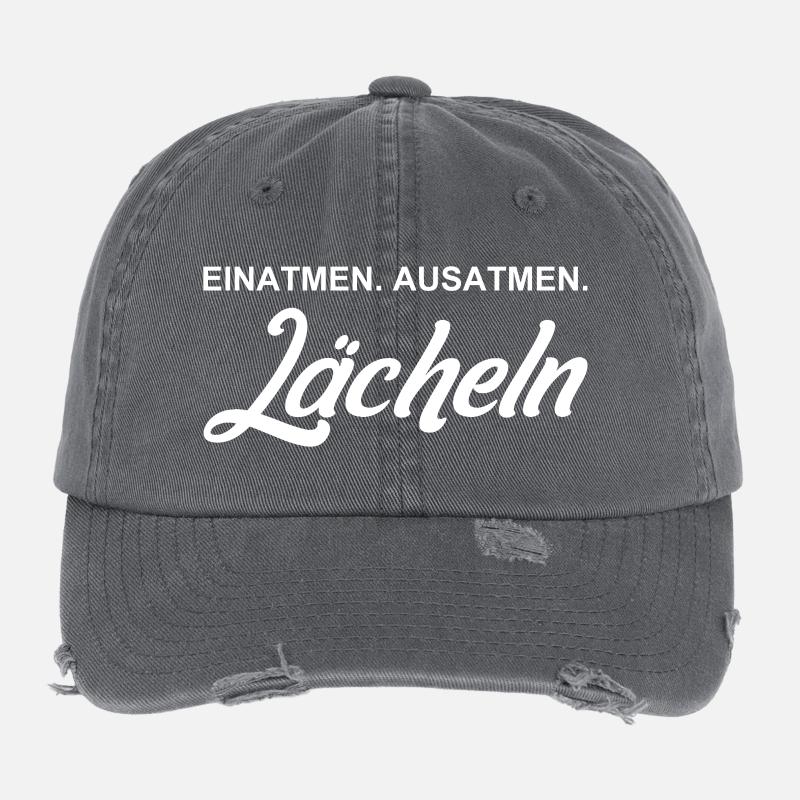 Inhale - Exhale - Smile Flexfit Vintage Destroyed Cap