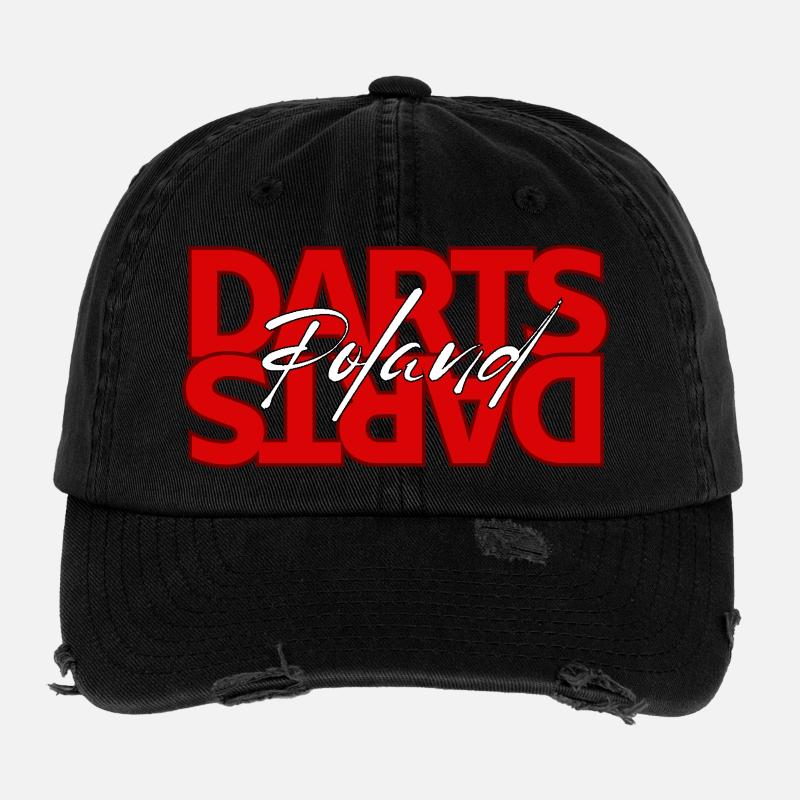 Darts Poland Logo Flexfit Vintage Destroyed Cap