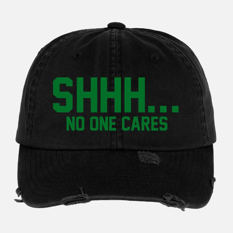 SHHH... No one cares Flexfit Vintage Destroyed Cap