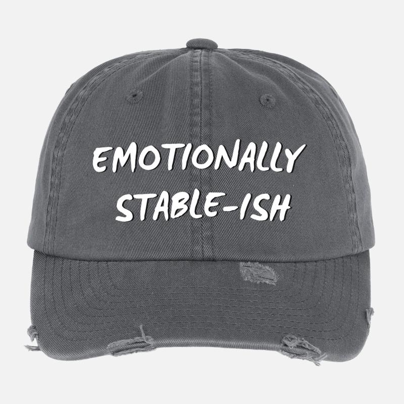 Émotionnellement stable - Citation drôle de pleine conscience Casquette vintage effet usé Flexfit