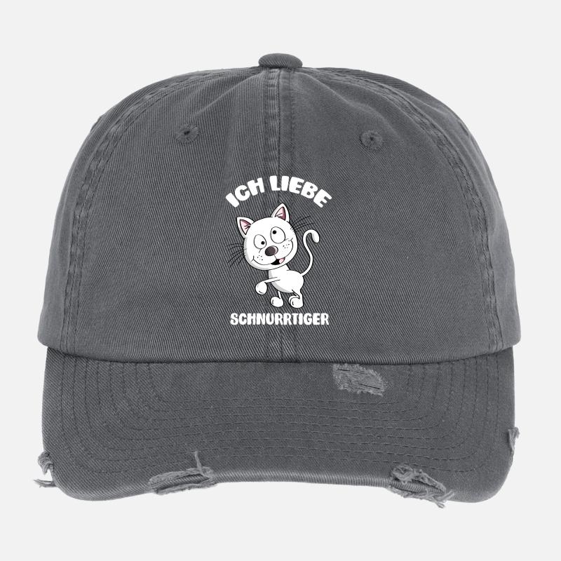 J'adore les moustaches - les chats - les chats - les tigres Casquette vintage effet usé Flexfit
