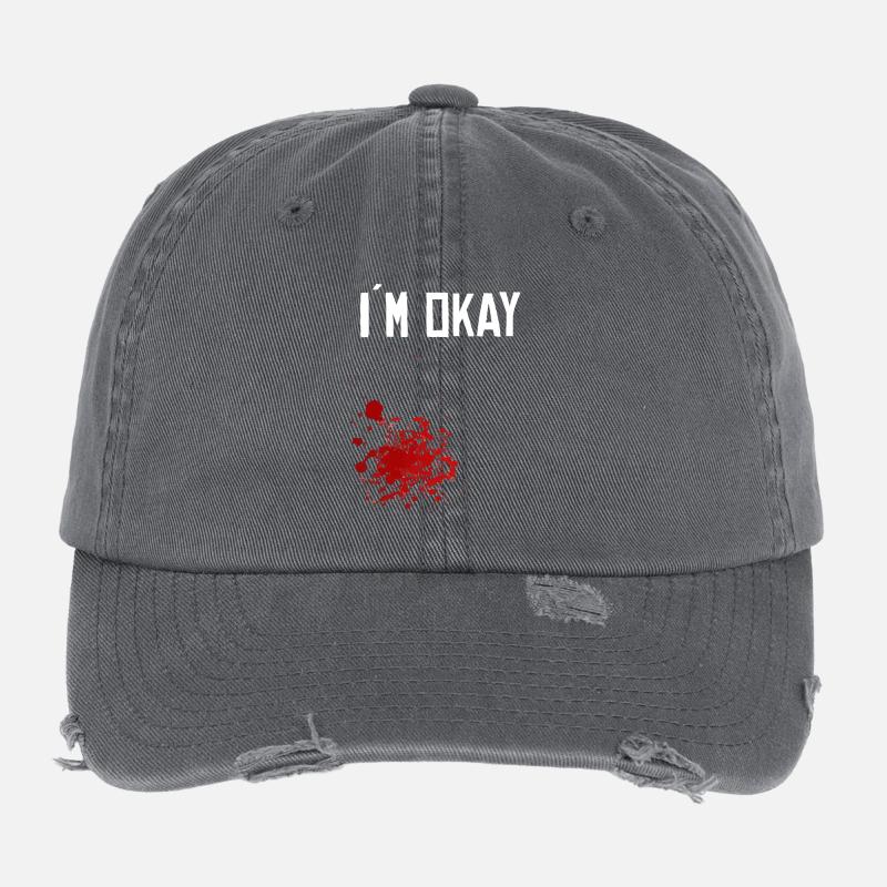 Drôle Casquette vintage effet usé Flexfit