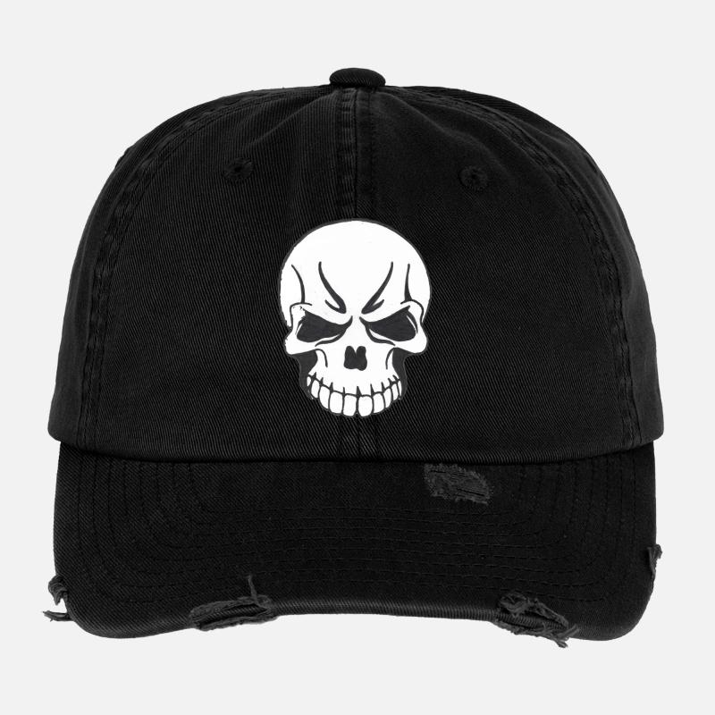 SKULL COMIC STYLE Flexfit Vintage Destroyed Cap