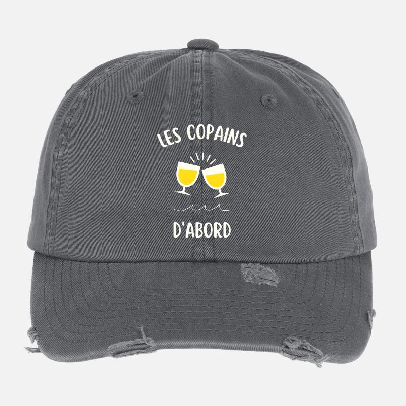 Les copains d'abord Casquette vintage effet usé Flexfit