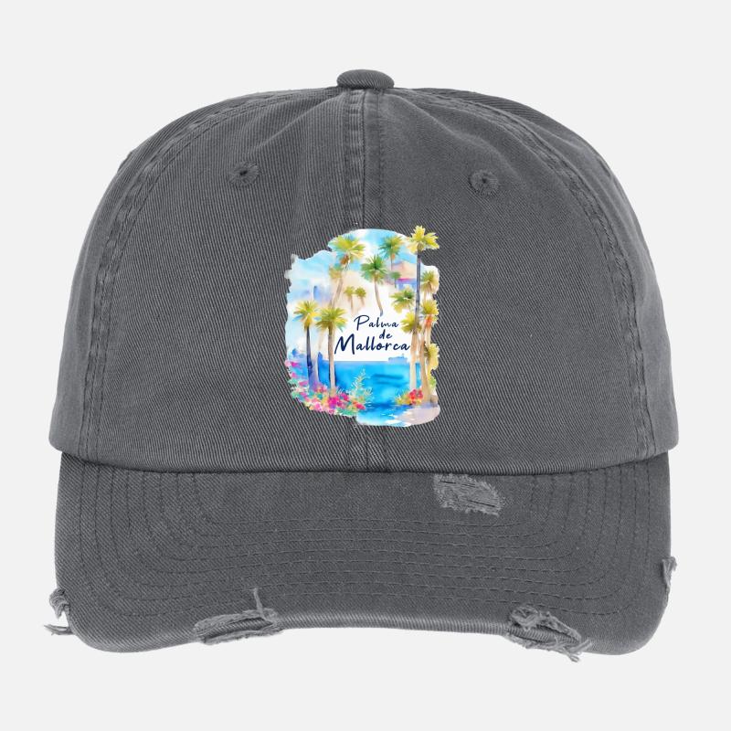 Palma de Majorque Casquette vintage effet usé Flexfit