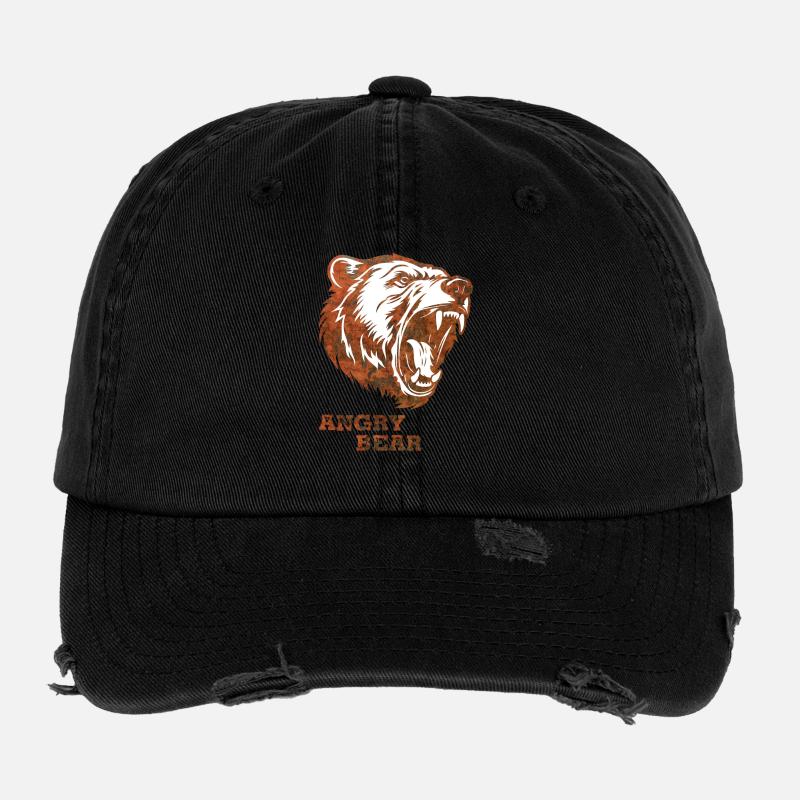 Wütender Bär Flexfit Vintage Destroyed Cap