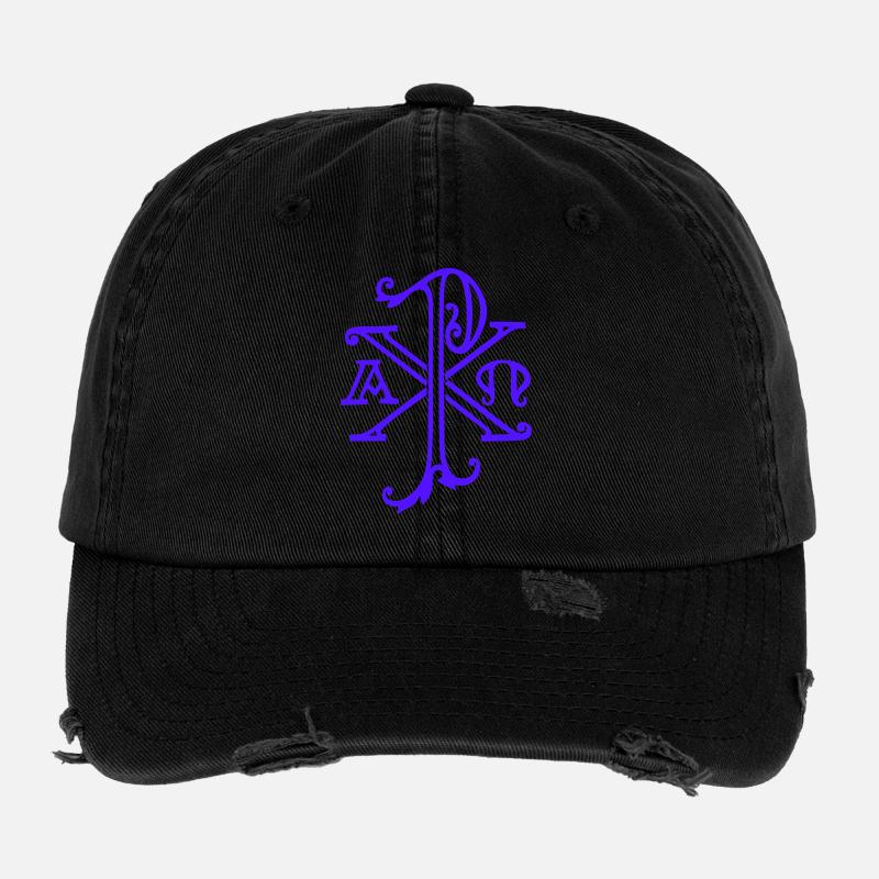 Monogramme Christ Casquette vintage effet usé Flexfit